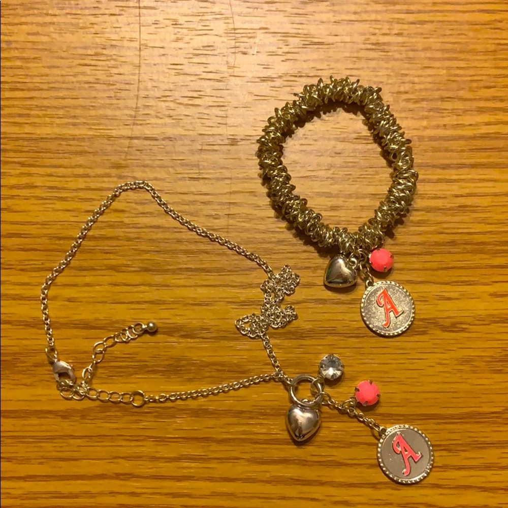 Justice “A” Necklace and Bracelet